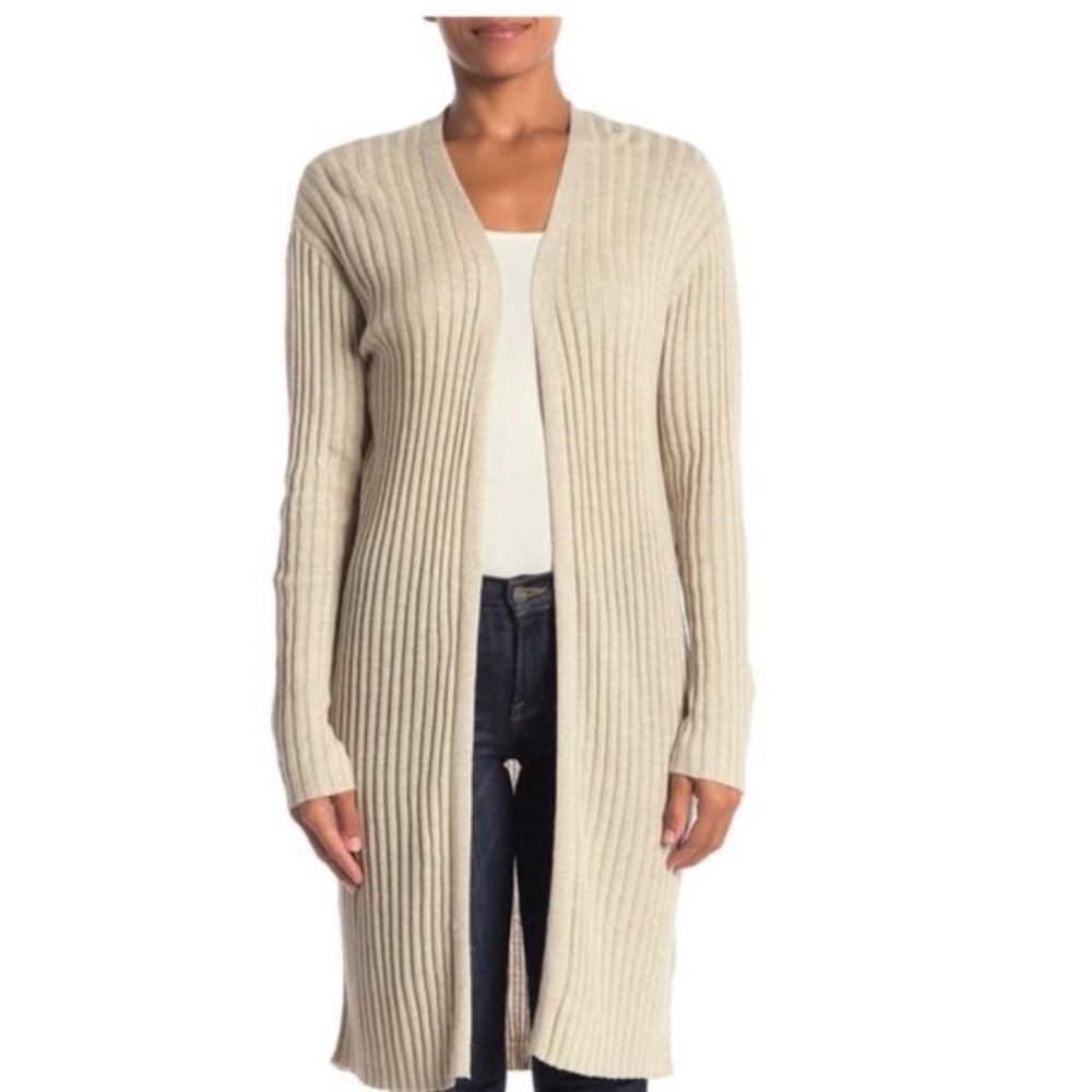 Abound Long Ribbed Construction Cardigan